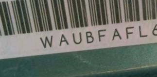 VIN prefix WAUBFAFL6DA1