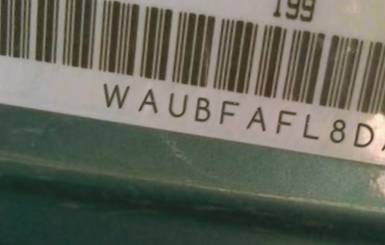 VIN prefix WAUBFAFL8DA1