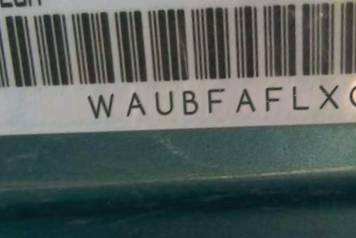 VIN prefix WAUBFAFLXCA1