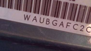 VIN prefix WAUBGAFC2CN0