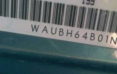 VIN prefix WAUBH64B01N0