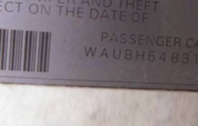 VIN prefix WAUBH64B31N1