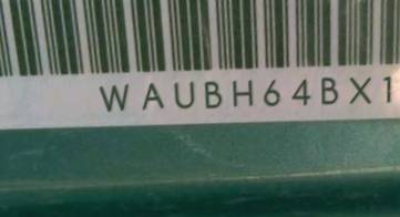 VIN prefix WAUBH64BX1N0