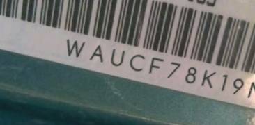 VIN prefix WAUCF78K19N0