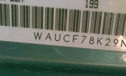 VIN prefix WAUCF78K29N0