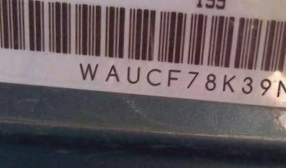 VIN prefix WAUCF78K39N0