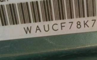VIN prefix WAUCF78K79N0