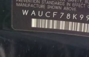 VIN prefix WAUCF78K99N0