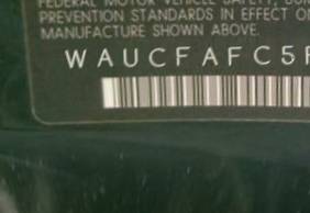 VIN prefix WAUCFAFC5FN0