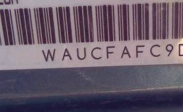 VIN prefix WAUCFAFC9DN0