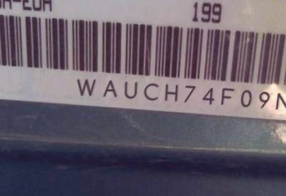 VIN prefix WAUCH74F09N0