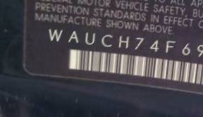 VIN prefix WAUCH74F69N0