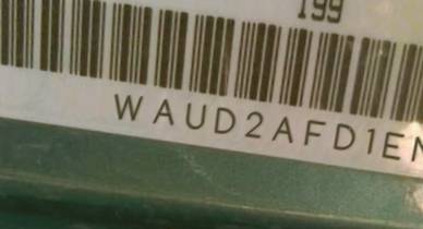 VIN prefix WAUD2AFD1EN0