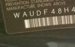 VIN prefix WAUDF48H49K0