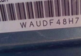 VIN prefix WAUDF48H77K0