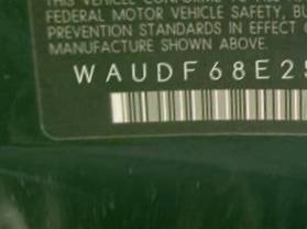 VIN prefix WAUDF68E25A5