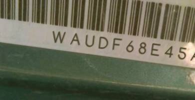 VIN prefix WAUDF68E45A5