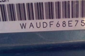 VIN prefix WAUDF68E75A5