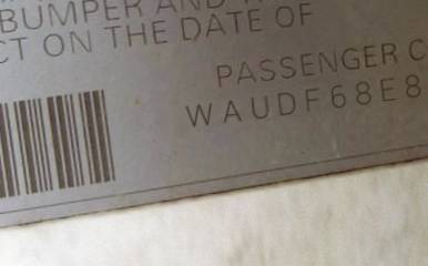 VIN prefix WAUDF68E85A5