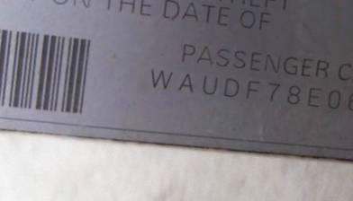 VIN prefix WAUDF78E06A1