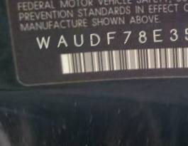 VIN prefix WAUDF78E35A5