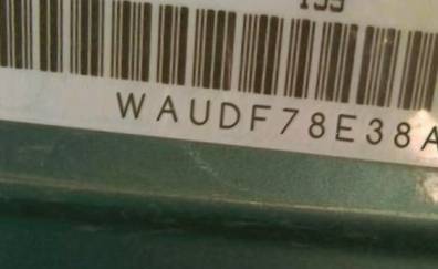 VIN prefix WAUDF78E38A0