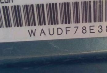 VIN prefix WAUDF78E38A1