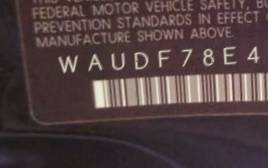 VIN prefix WAUDF78E46A2