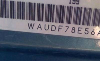 VIN prefix WAUDF78E56A1
