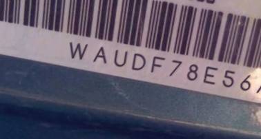 VIN prefix WAUDF78E56A2