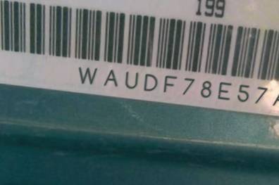 VIN prefix WAUDF78E57A1