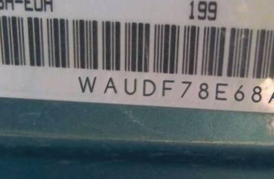 VIN prefix WAUDF78E68A1