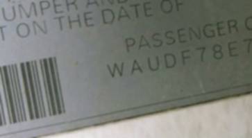 VIN prefix WAUDF78E78A1