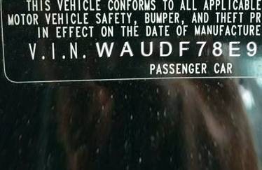 VIN prefix WAUDF78E97A1