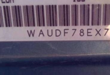 VIN prefix WAUDF78EX7A0