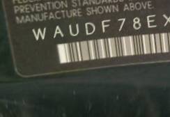 VIN prefix WAUDF78EX8A1