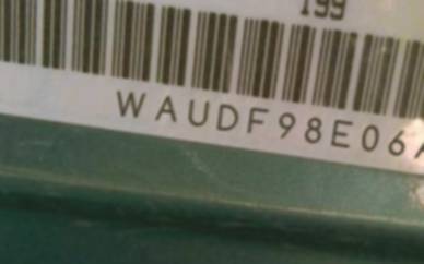 VIN prefix WAUDF98E06A2