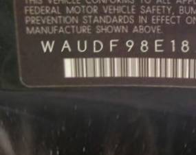 VIN prefix WAUDF98E18A0