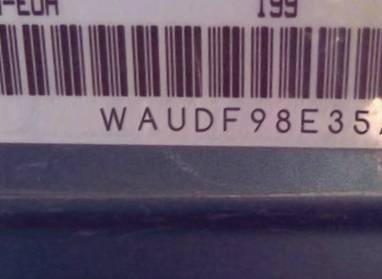 VIN prefix WAUDF98E35A5