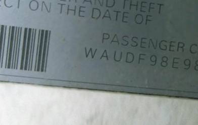 VIN prefix WAUDF98E98A0