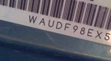 VIN prefix WAUDF98EX5A5