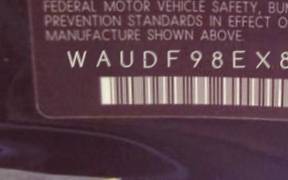 VIN prefix WAUDF98EX8A0