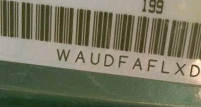 VIN prefix WAUDFAFLXDA1