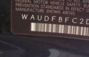 VIN prefix WAUDFBFC2DN0