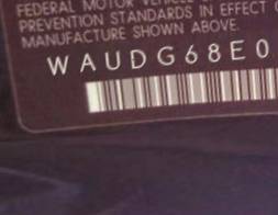 VIN prefix WAUDG68E05A5