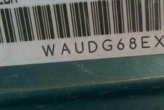 VIN prefix WAUDG68EX5A5