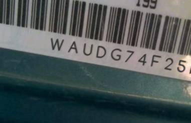 VIN prefix WAUDG74F25N0