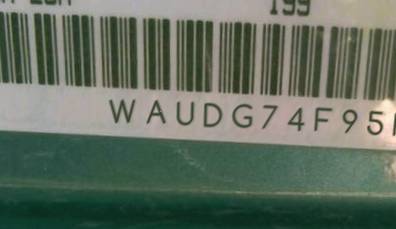 VIN prefix WAUDG74F95N0