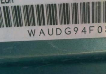 VIN prefix WAUDG94F05N1