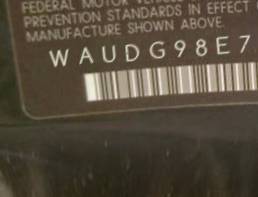 VIN prefix WAUDG98E75A5